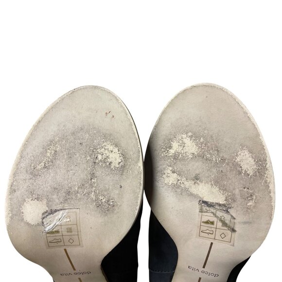 Dolce Vita Suede Open Toe Chunky Boots Sz 6 - Picture 7 of 8